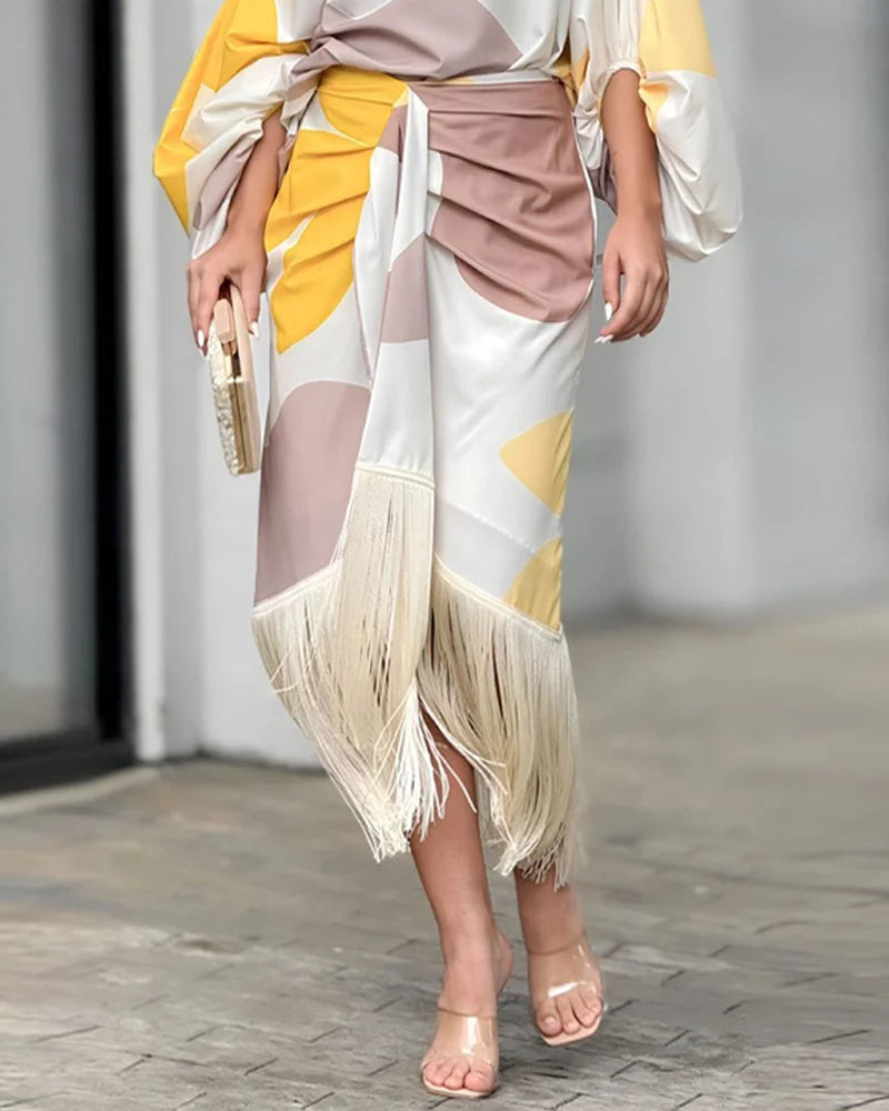 GIULIA - Set elegante bianco e rosa