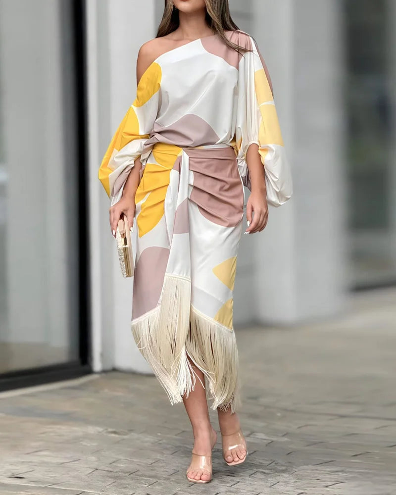 GIULIA - Set elegante bianco e rosa