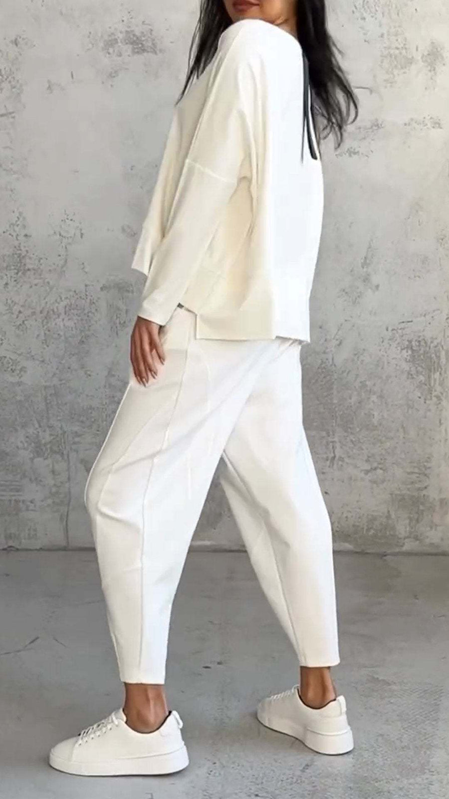 LUCIA - Completo relaxed minimal in due pezzi multicolore