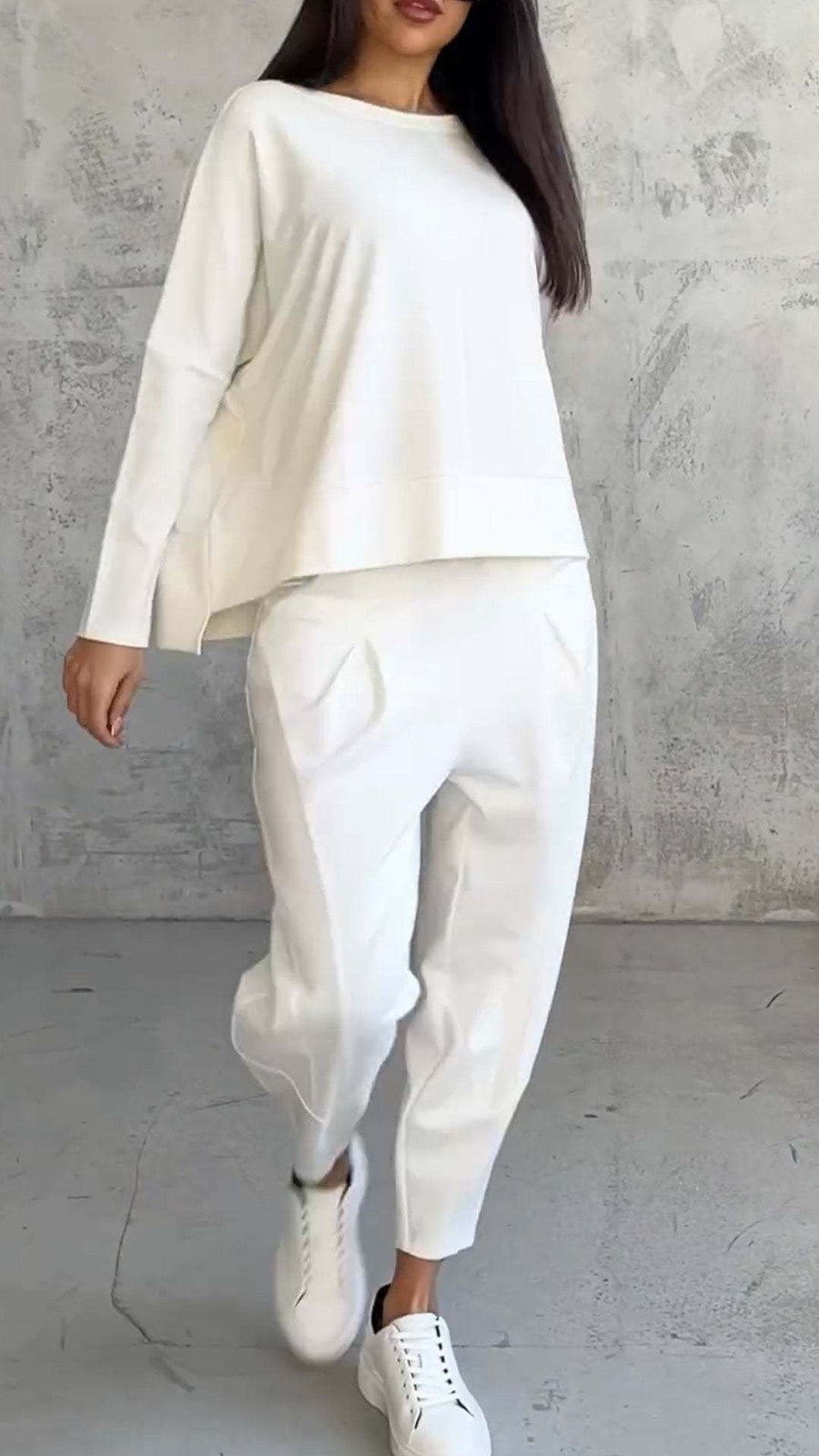 LUCIA - Completo relaxed minimal in due pezzi multicolore