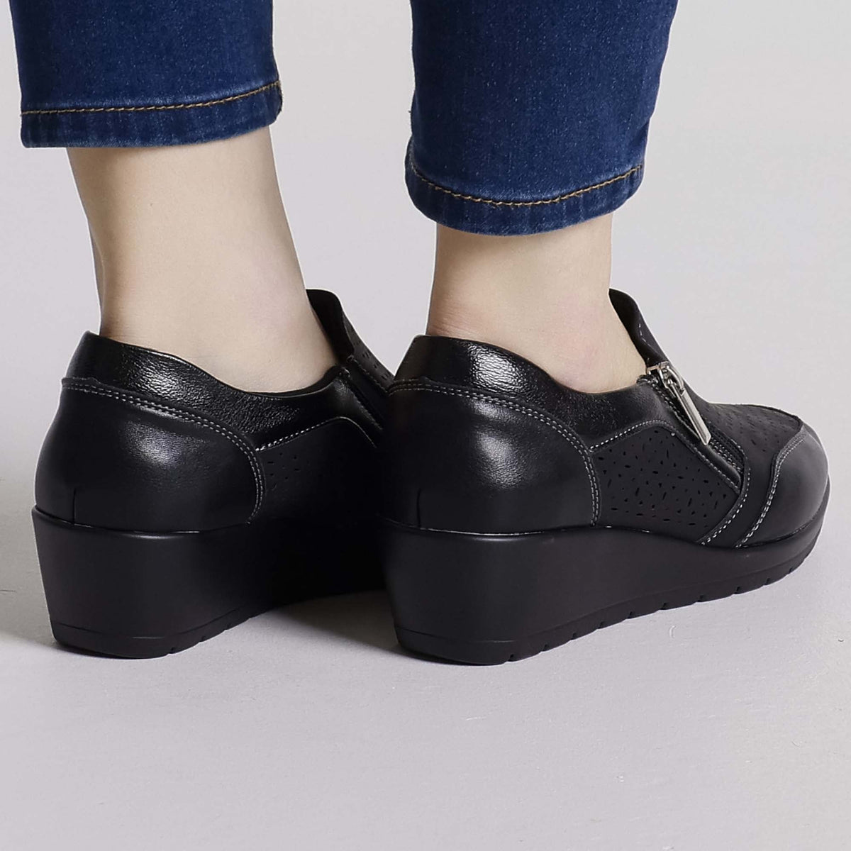 Lea - Scarpa comoda con zeppa