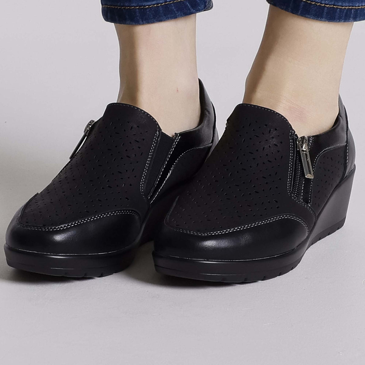 Lea - Scarpa comoda con zeppa