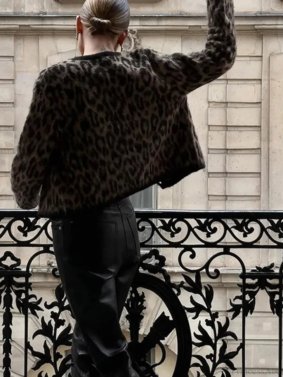 DOVERA - Cardigan leopardato dal taglio raffinato