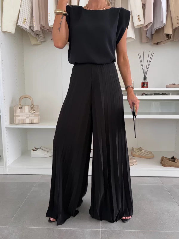 SOFIA - Completo elegante due pezzi in nero, bianco o rosa