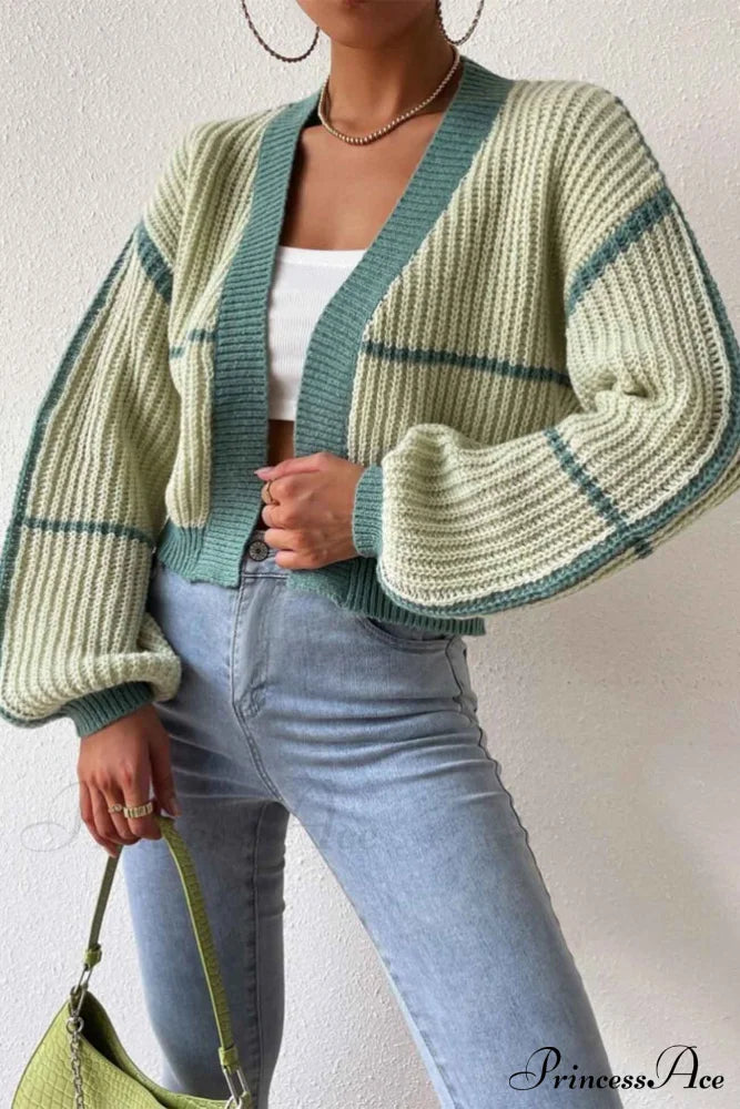 GOZZANO - Cardigan corto in maglia patchwork