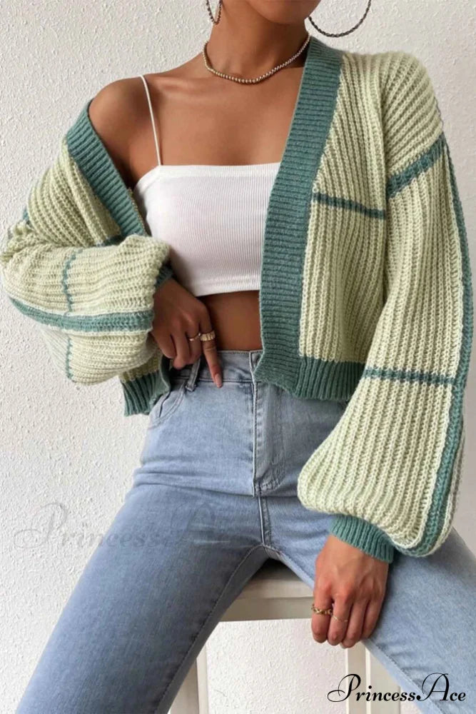 GOZZANO - Cardigan corto in maglia patchwork