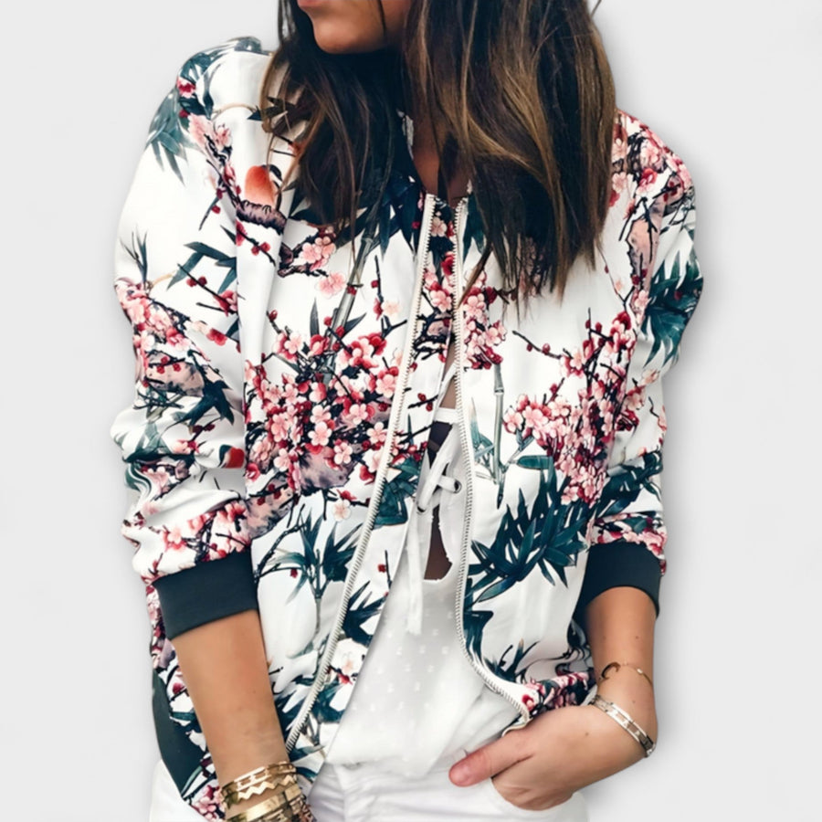 OFELIA - Giacca bomber elegante con fiori