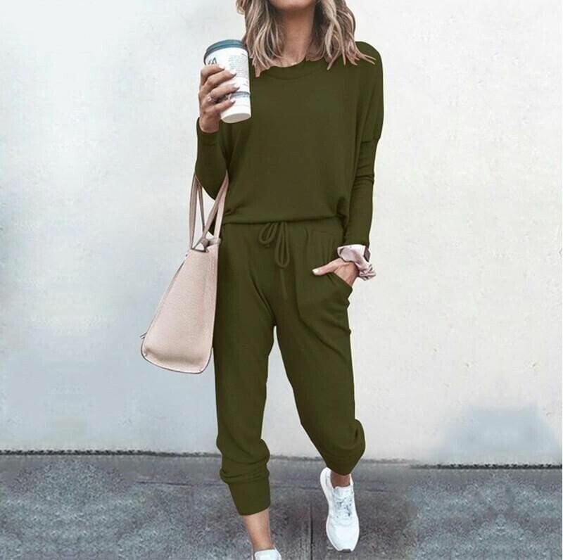 GIULIA - Completo coordinato da donna in rosa, nero e grigio