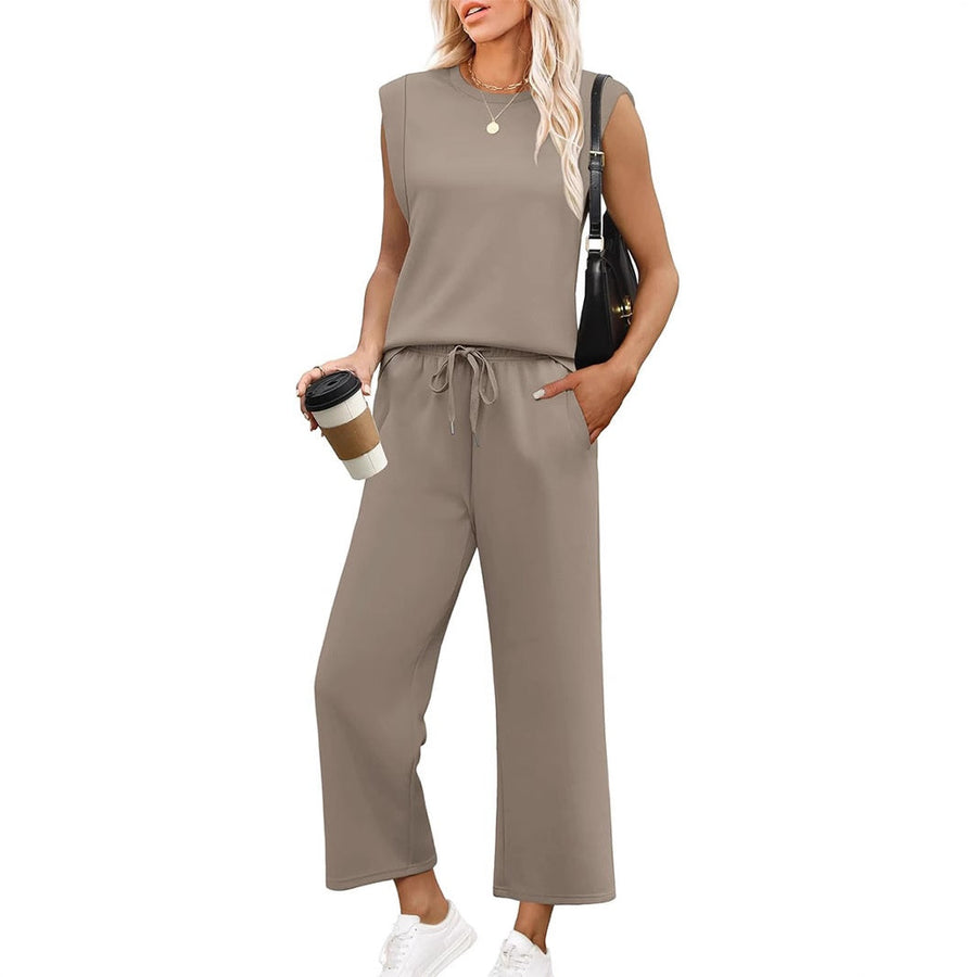 GIULIA - Pantaloni cropped ampi casual multicolore