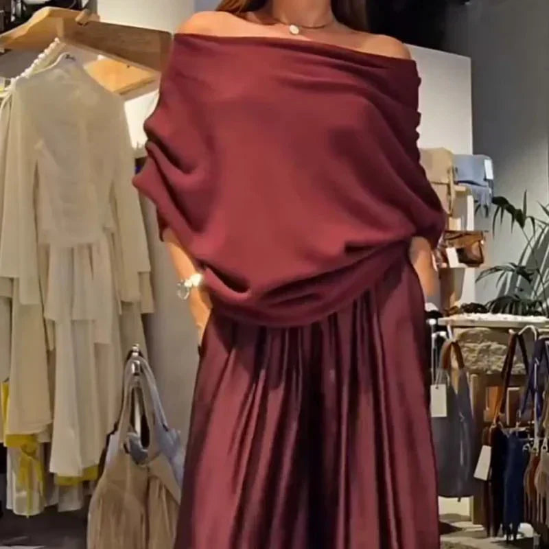 ALBA - Completo due pezzi off-the-shoulder elegante