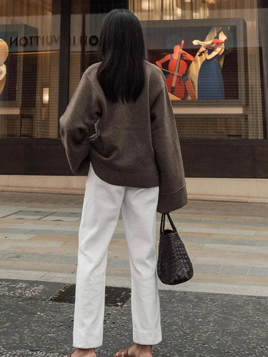BOJANO - V-neck Pocket Long Sleeve Cardigan
