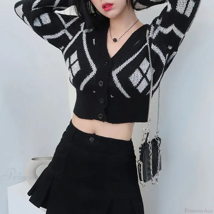 BIVONA - Cardigan stampato con scollo a V